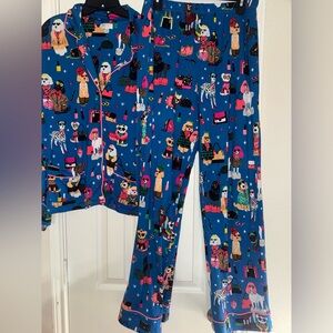 Dog Print Pajama Set Size Medium